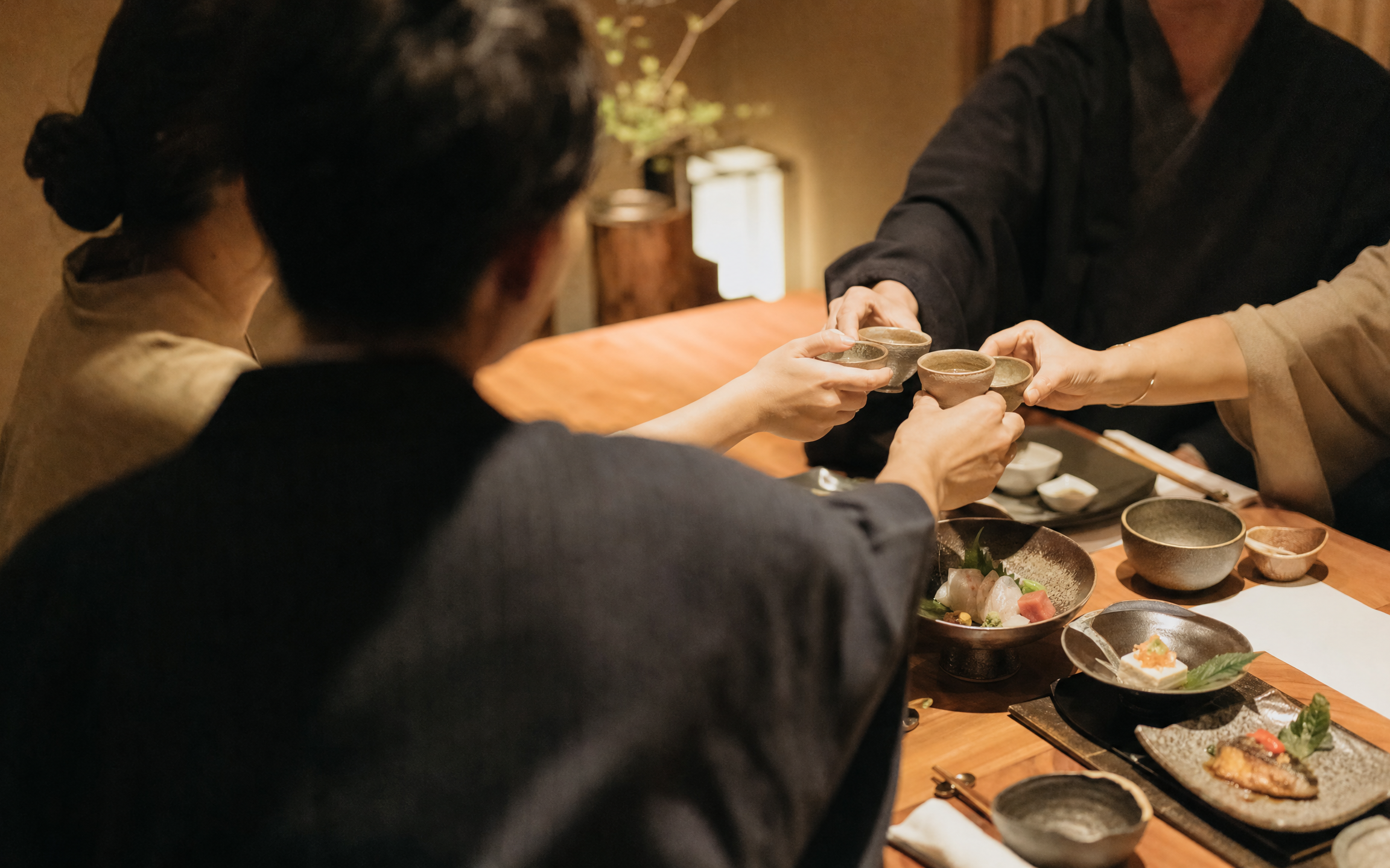 宴会用に整えた和の食卓