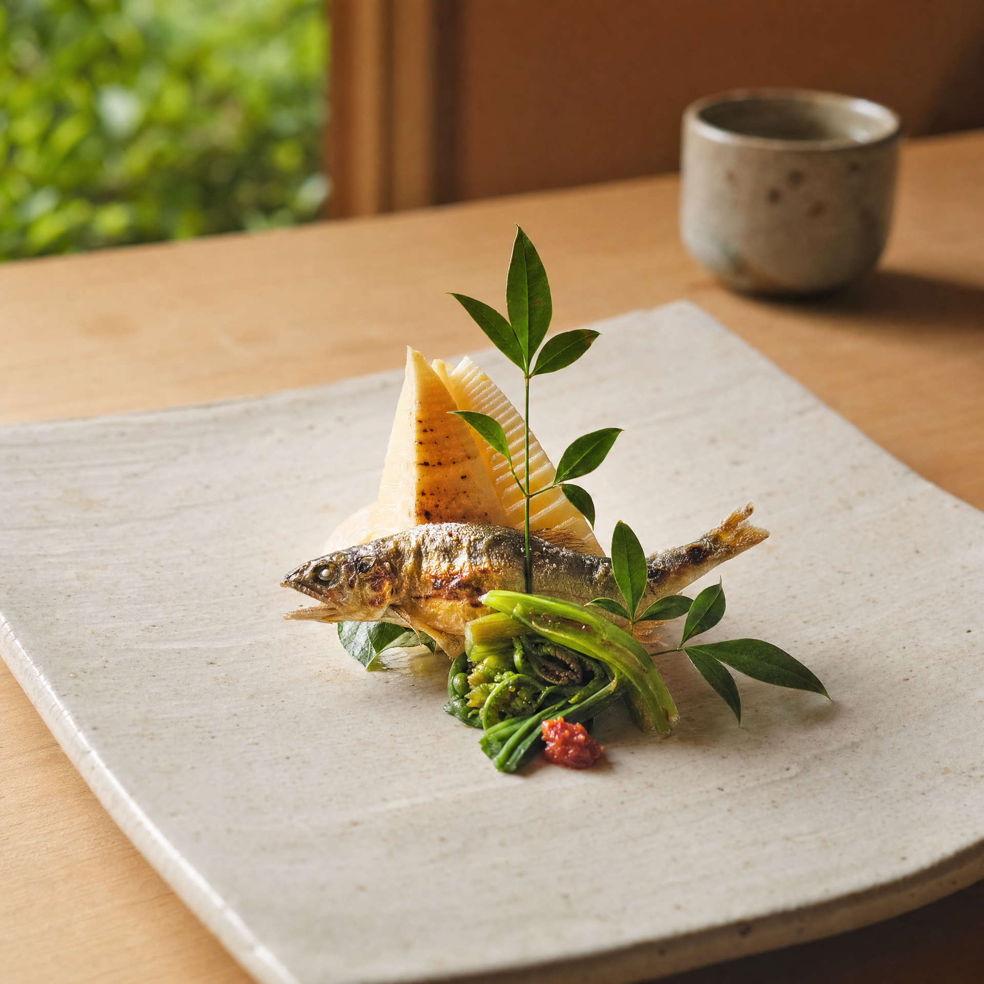 夏の鮮魚を使った一皿